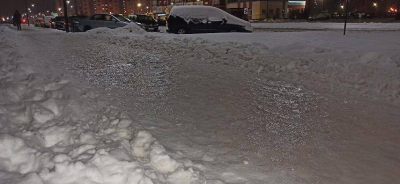 гололед на дороге