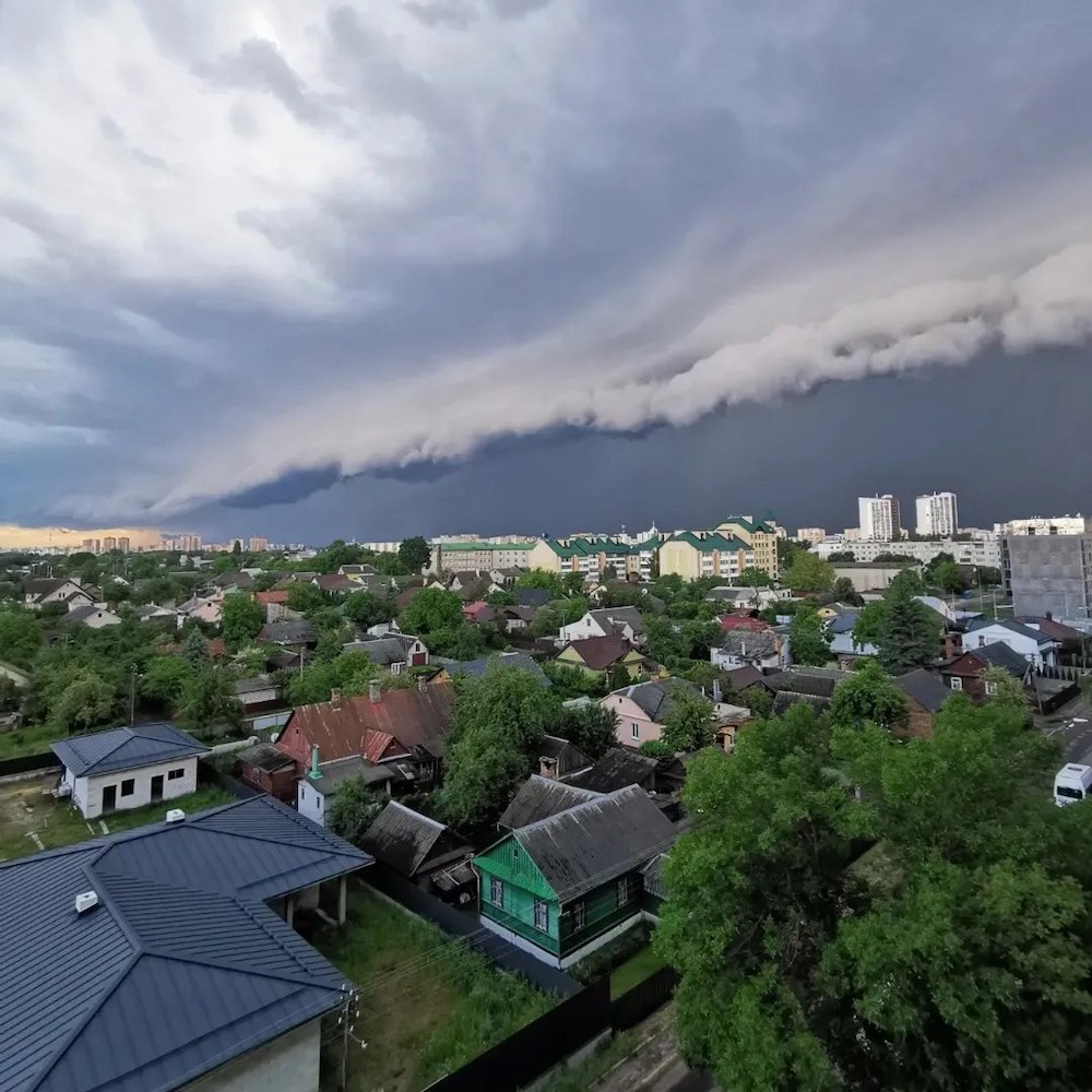 Гроза в Бресте. 1 июня 2024 года. Фото: телеграм.