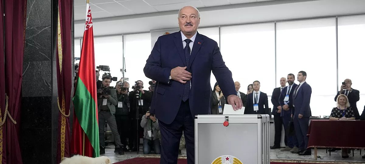 Лукашенко во время «выборов» 26 января 2025 года