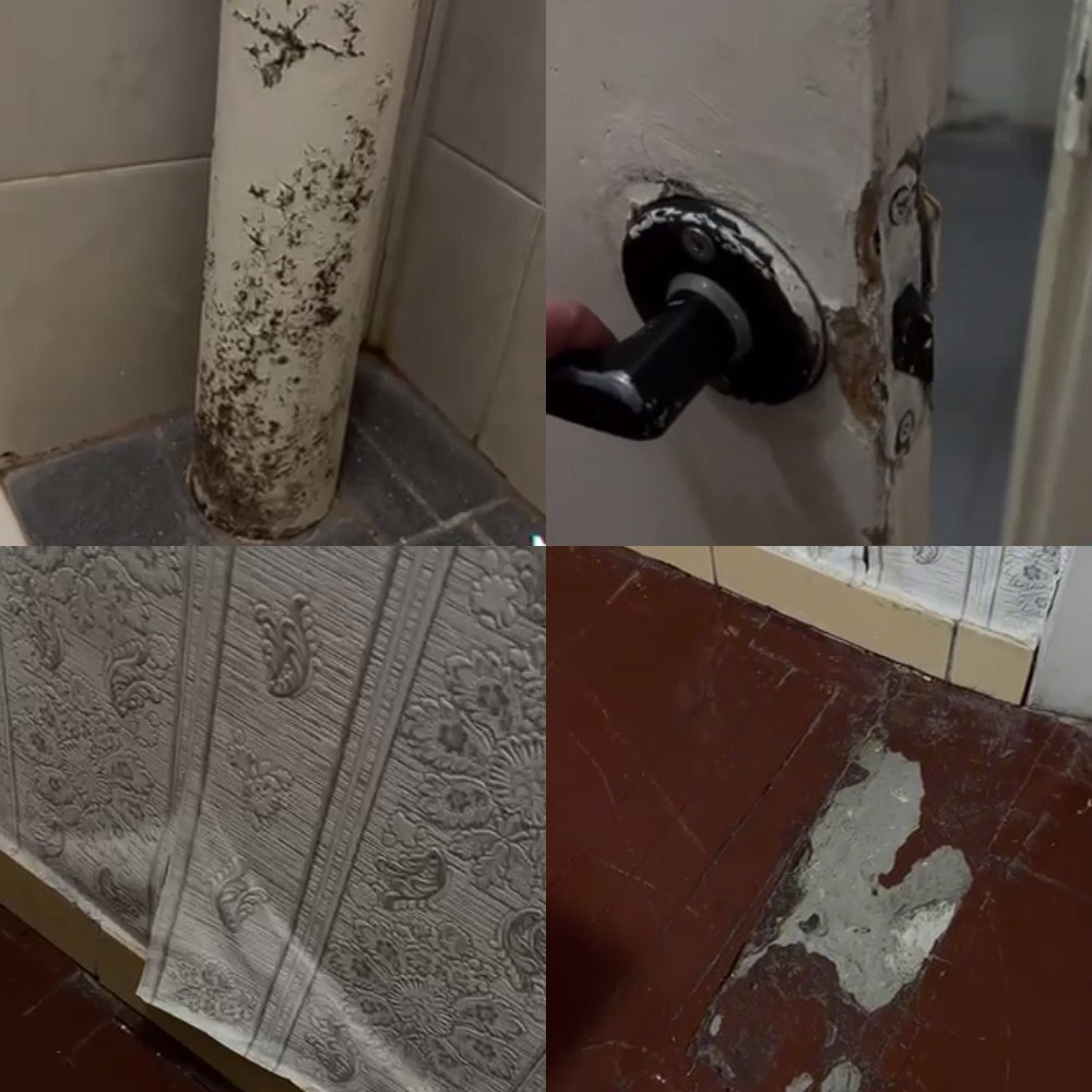 адсутнасць належнага рамонту ў пакоі