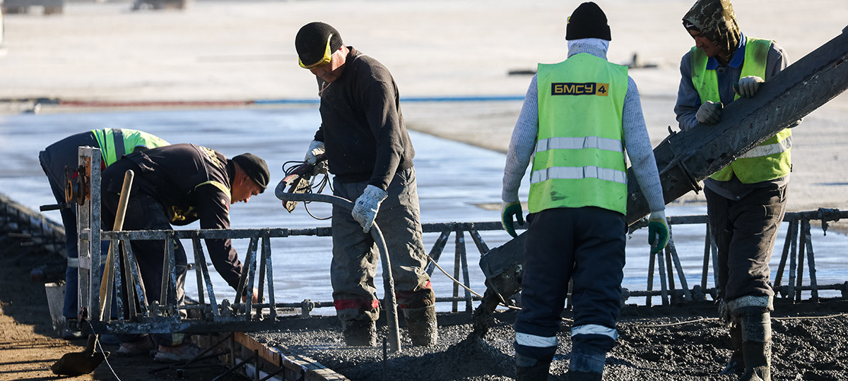 Строительство зоны ожидания в пункте пропуска «Козловичи». Фото: sb.by