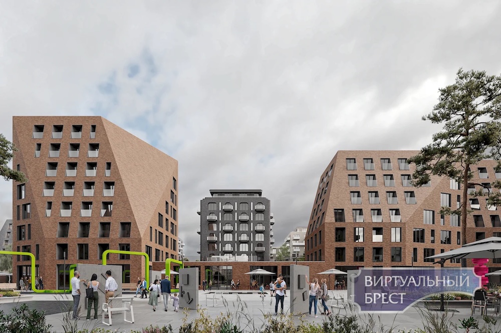 Проект жилого квартала в Бресте в районе Задворцы. 