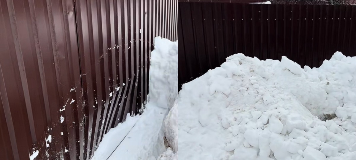 погнули забор