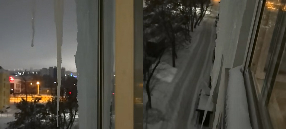 сосульки на крыше дома