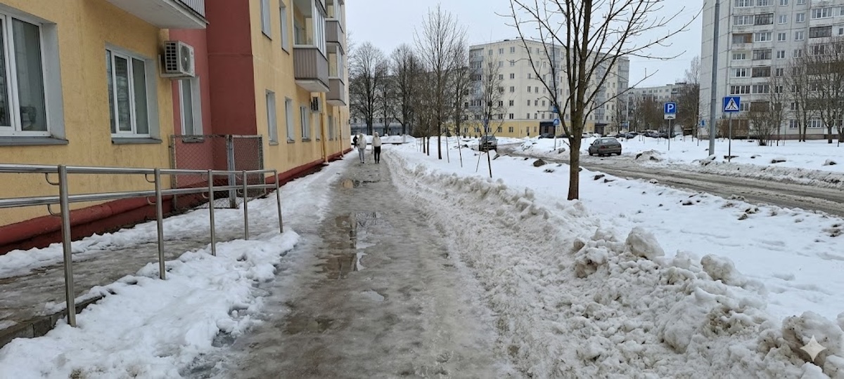 Гомель, лед, улицы