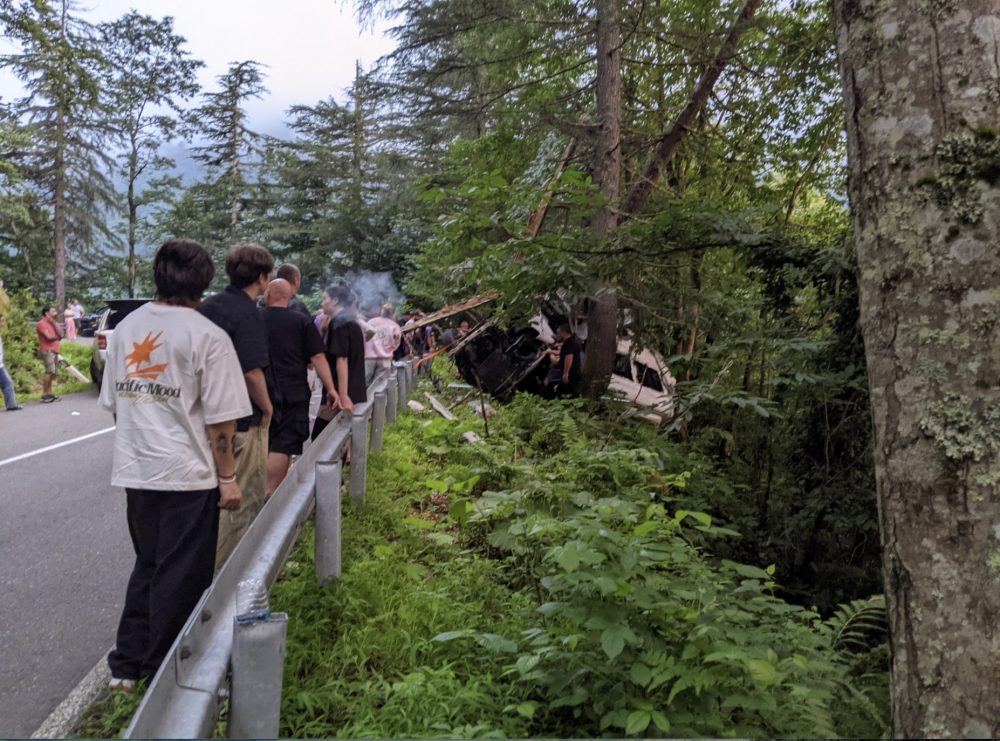 Место ДТП в Грузии, в котором погибли беларусы
