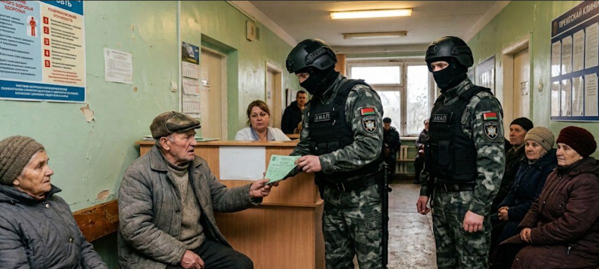 Силовики забирают документы у пенсионера