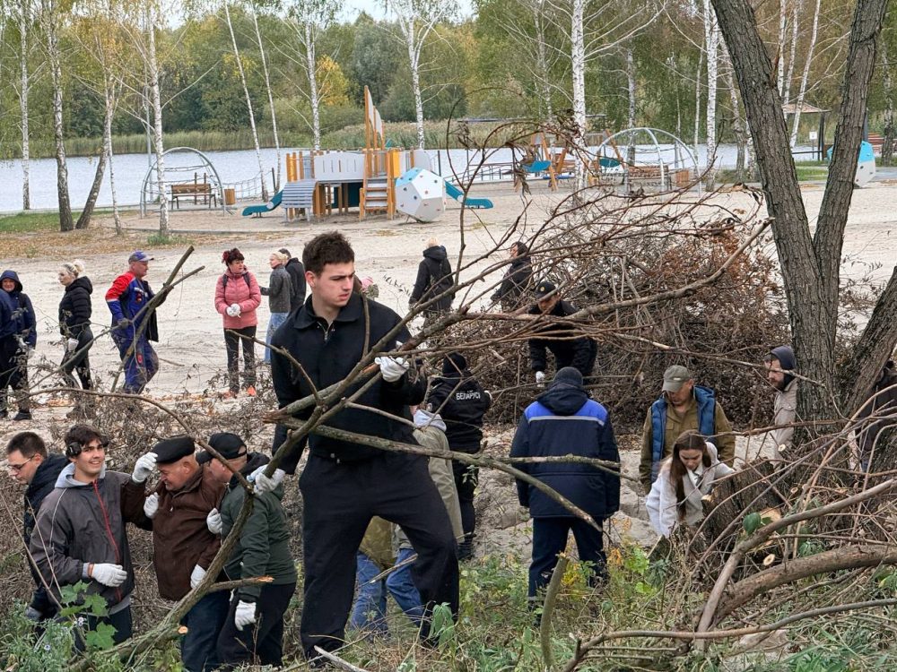 Благоустройство территории возле пляжа «Заречный» в Бресте. Фото: Брестский горисполком